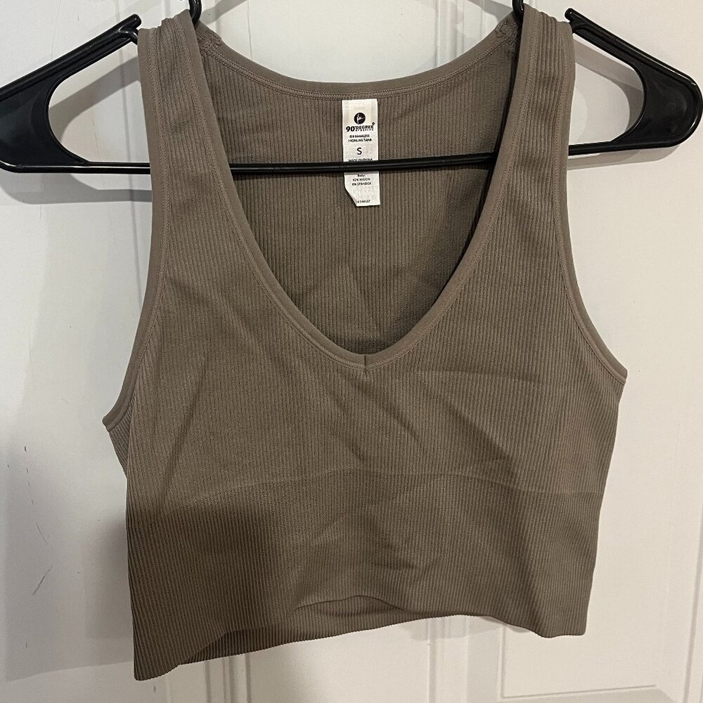90 Degree Ribbed Cropped Tank